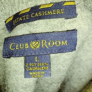 Club Room Estate Cashmere Sweater Gray Large